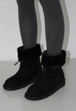 FUR SUEDE STRING BOOTS