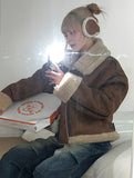 SUEDE FUR EARMUFFS