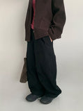 Billet Buckle Stitch Curved Balloon Pants