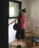 Pocari Slim Check Short Sleeve Shirt