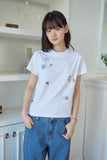 Mushroom Stitch Crop Short Sleeve Tee