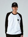 Dot Heart Raglan Long Sleeve T-Shirt