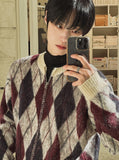 Cood Argyle Mohair Cardigan