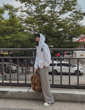 Wearing Stripe Banding Pants