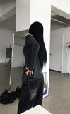 Ribbed Cut Knit Zipup