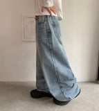 Delmap Washing Denim Balloon Wide Pants