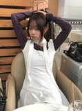 Log Rib Basic Boat Neck T-Shirt