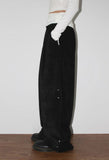 VELVET SNAP WIDE PANTS