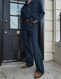 Herries Flare Raw Denim Pants