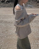Mora cable long V knit