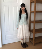 Camille Lace Tiered Flare Midi Skirt