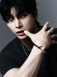 [LAN ARCHIVE] Black Leather Hook Bracelet