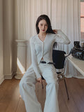 [U-BASIC] S/S White Cotton Wide Pants