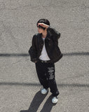Aubert Lettering Wide Denim Pants