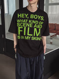 Film Lettering Oversized Short Sleeve T-shirt