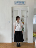 Niola Dot Nylon Layered Long Skirt
