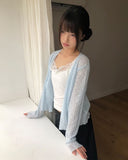 Maylin Lace V-neck See-through Cardigan
