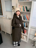 Noriko Hood Quilting Long Coat