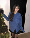 Polup wool slit button knit