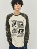 4 CATS Camo Raglan Long Sleeve T-Shirt