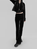 showble velvet straight pants