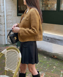 Coped Round Tweed Short Jacket