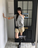 Ute Stripe Frill Tiered Banding Short Pants