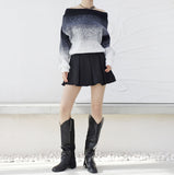 Gradation Off Shoulder Knit