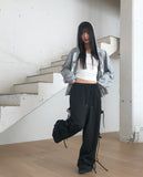 Merby Dot Ribbon Banding Strap Cutout Training Long Pants