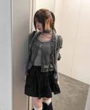 Amuse Lace Ribbon Tiered Culottes