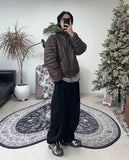 Lena Cable Hood Knit Zip-up