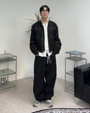 Delf over wide denim pants