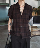 Prolly Check Roll-up Short Sleeve Shirt