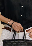 (W) Curve Box Antique Chain Bracelet
