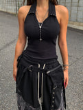 Lucy Stud Collar Halter Sleeveless
