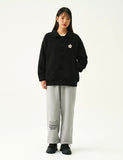 Flower Dot Embroidery Stadium Varsity Jacket