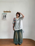 Chumin Sporty Color Matching Nylon Over Short Sleeve Tee