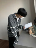 Overfit half zip-up knit