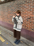 Minkant Stripe Knit Muffler