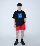 Drawing Smile Cloud Logo Short Sleeve T-shirt