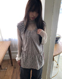 Lumic Flower Lace Off-Shoulder Sleeveless Blouse