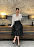 Crea Lace Collar Puff Blouse