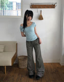 Daron Vintage Washed Low Bootcut Pants