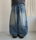 Kumiko Denim Wide Cargo Pants