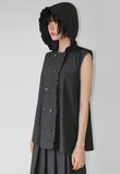 FRILL SHIRT HOOD VEST