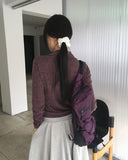 Letil Hippie Velvet Bokashi Eyelet Collar T-Shirt