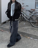 Circle Strap Wide Denim Pants