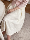 Sotime Tassel Jacquard Flared Skirt