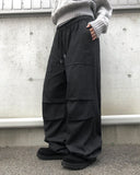 Iu Denim Pintuck Wide Banding Pants