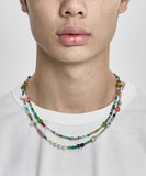 Multi Color Beads Layered Necklace